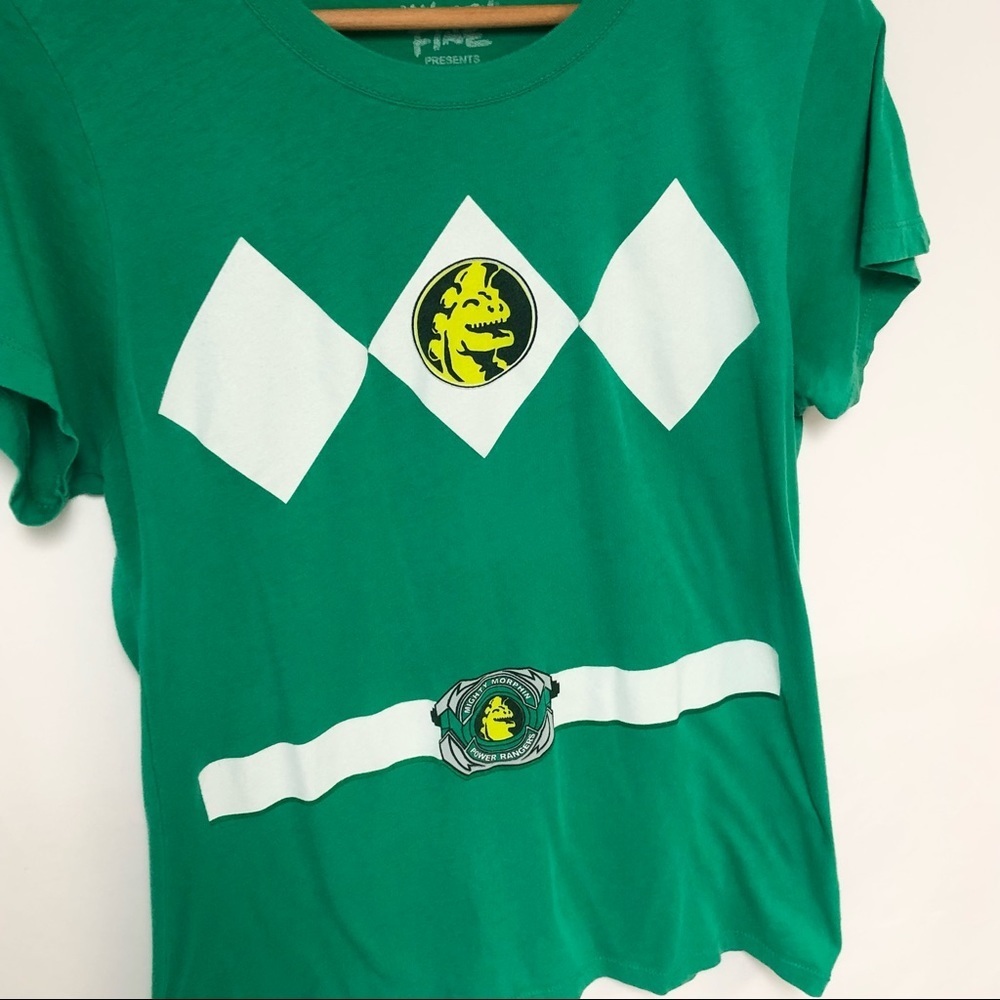 Mighty Fine Green Power Ranger T Shirt Sz L - Picture 3 of 9